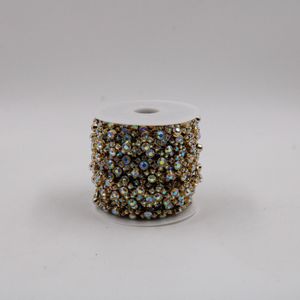 ALJOFRE REDONDO E QUADRADO TRABALHADO COM STRASS 12MM EM ABS COM 9,14 METROS