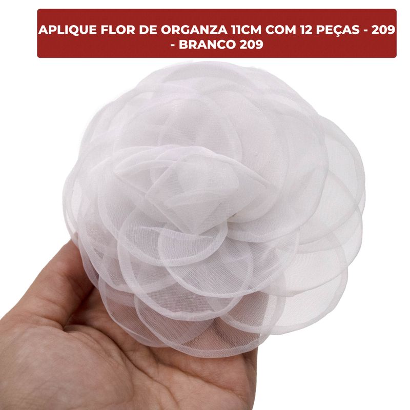 APLIQUE-FLOR-DE-ORGANZA-11CM-COM-12-PECAS---209---BRANCO-209