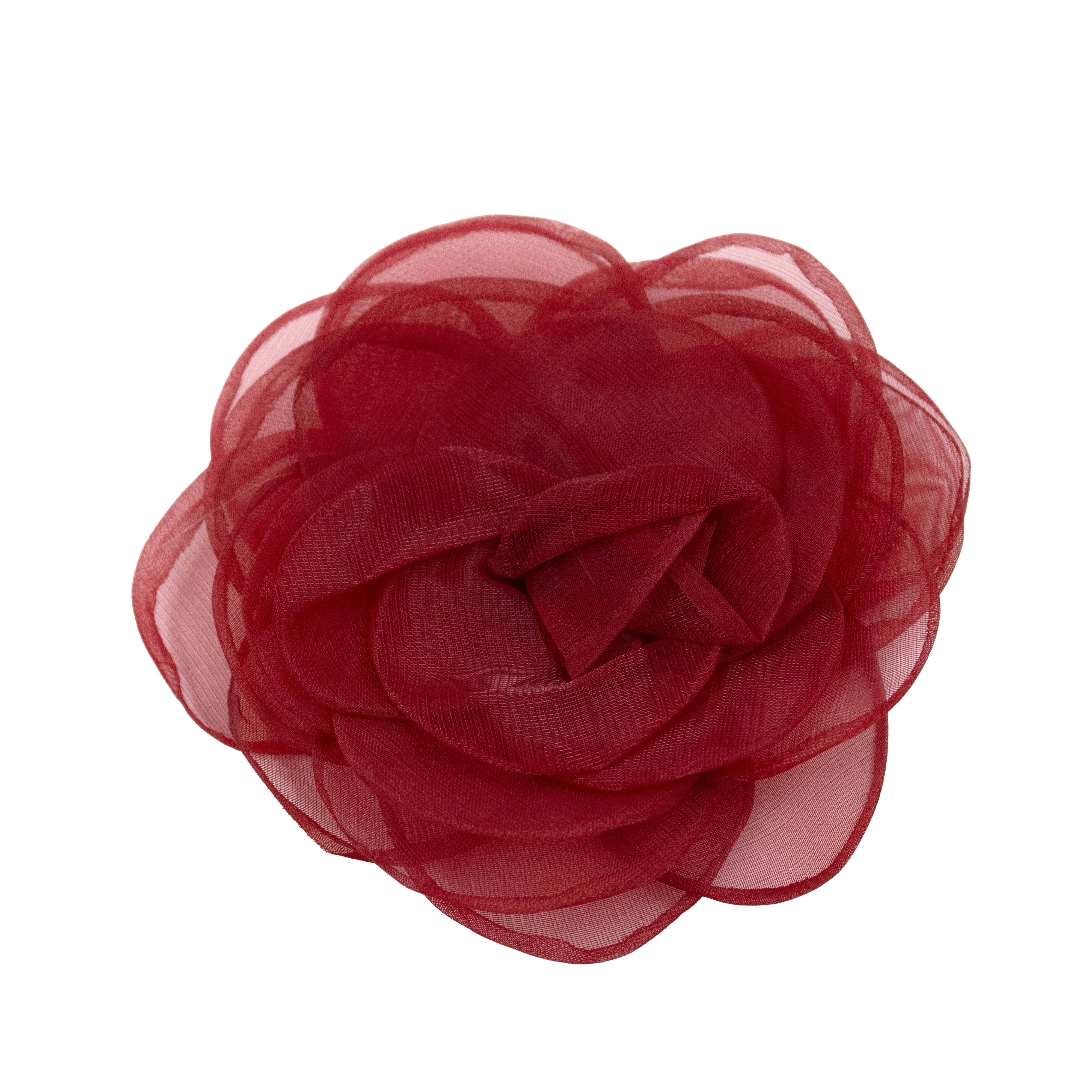 APLIQUE-FLOR-DE-ORGANZA-11CM-COM-12-PECAS---233---BORDO-Z33