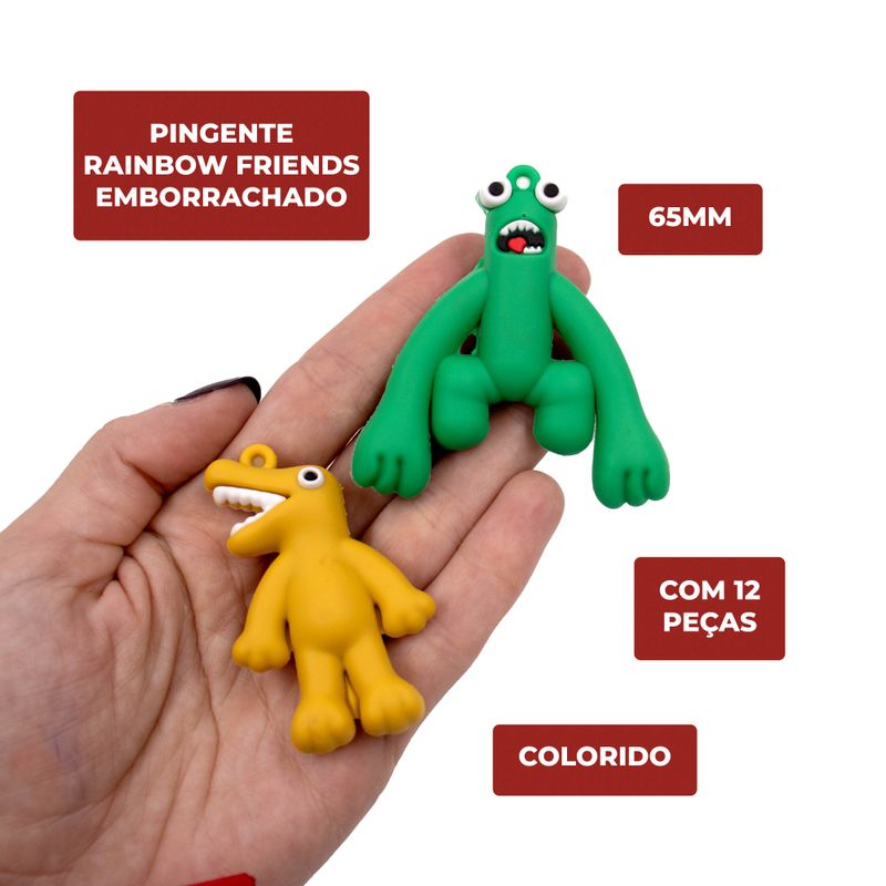 PINGENTE-RAINBOW-FRIENDS-65MM-EMBORRACHADO-COM-12-PECAS---103---COLORIDO