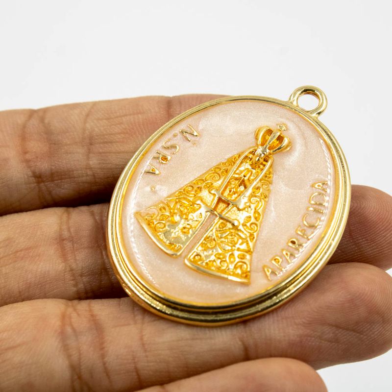 PINGENTE-NOSSA-SENHORA-APARECIDA-47X37MM-EM-ZAMAC-RESINADO-COM-2-PECAS---382---ROSE-PEROLADO