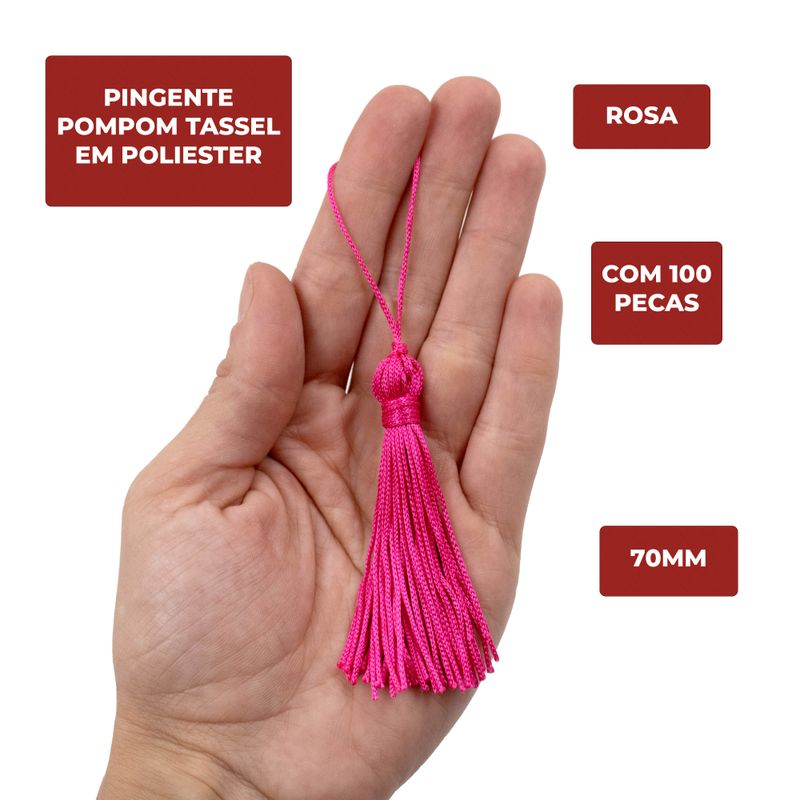 PINGENTE-POMPOM-TASSEL-70MM-EM-POLIESTER-COM-100-PECAS-337---ROSA