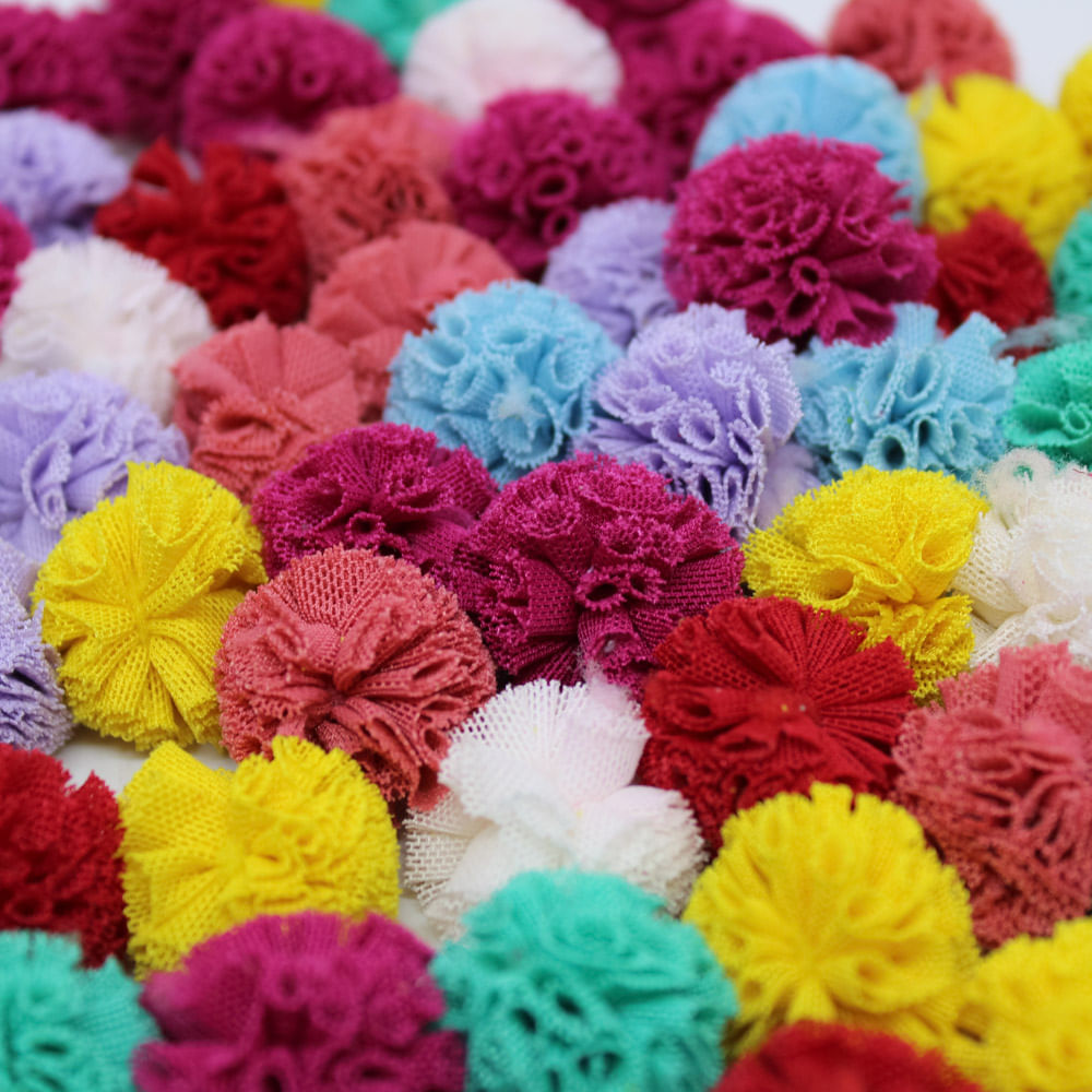 POMPOM-DE-TULE-25MM-COM-200-PECAS-603---COLORIDO-ESCURO