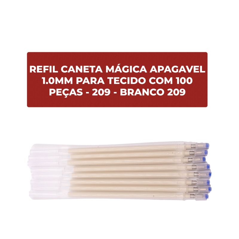 REFIL-CANETA-MAGICA-APAGAVEL-10MM-PARA-TECIDO-COM-100-PECAS---209---BRANCO-209