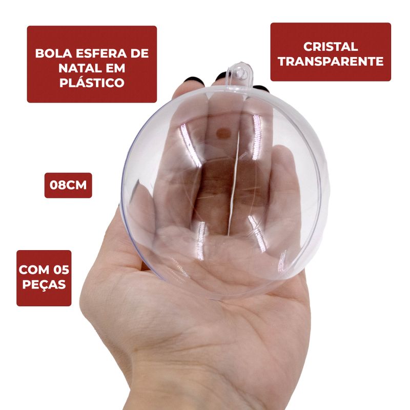 BOLA-ESFERA-DE-NATAL-08CM-EM-PLASTICO-COM-05-PECAS---CRISTAL-TRANSPARENTE