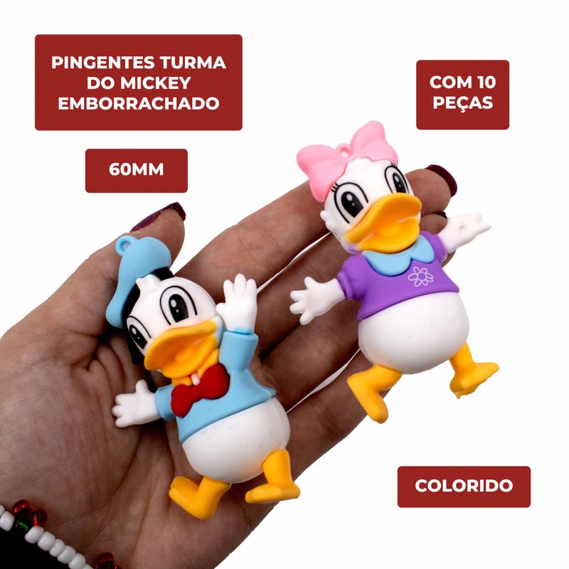 PINGENTES-TURMA-DO-MICKEY-60MM-EMBORRACHADO-COM-10-PECAS---103---COLORIDO