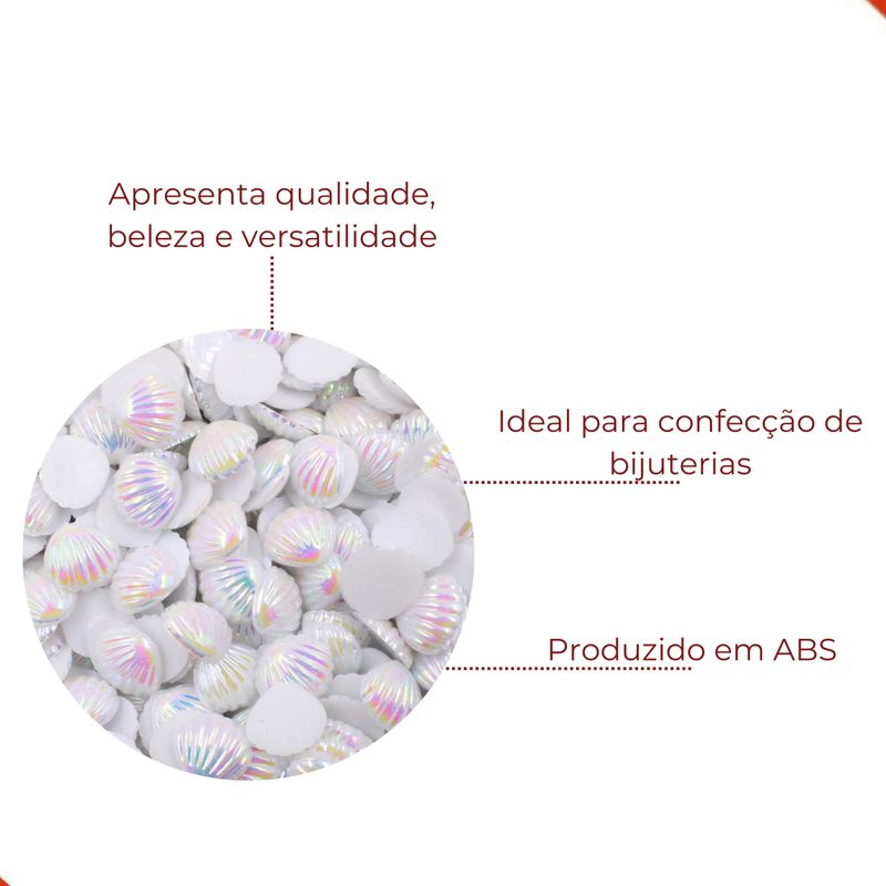 APLIQUE-CONCHA-DO-MAR-10MM-EM-RESINA-COM-200-PECAS---601AB---BRANCO-AB