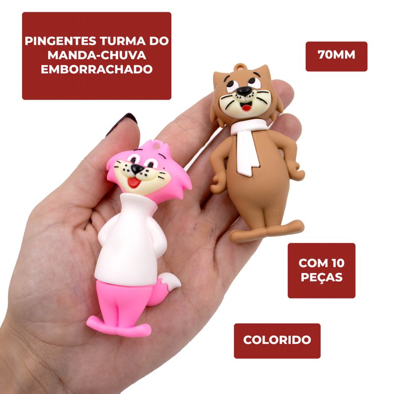 PINGENTES-TURMA-DO-MANDA-CHUVA-70MM-EMBORRACHADO-COM-10-PECAS---103---COLORIDO