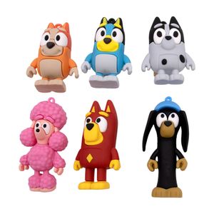 PINGENTE PERSONAGENS BLUEY EMBORRACHADO COM 12 PEÇAS