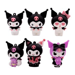 PINGENTE KUROMI 50MM EMBORRACHADO COM 12 PEÇAS