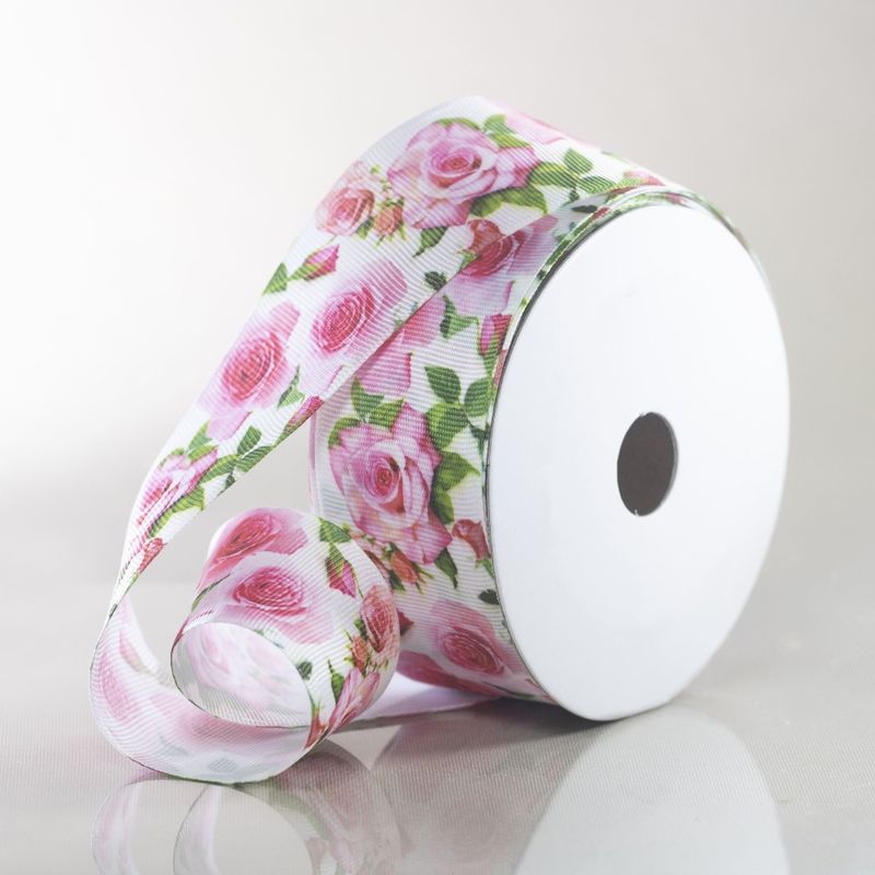 FITA-GORGURAO-COM-ESTAMPAS-VARIADAS-40MM-COM-01-METRO---391RE---FLOR-ROSA-FUNDO-OFF