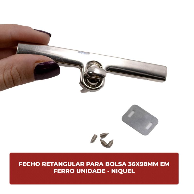 FECHO-RETANGULAR-PARA-BOLSA-36X98MM-EM-FERRO-UNIDADE---NIQUEL