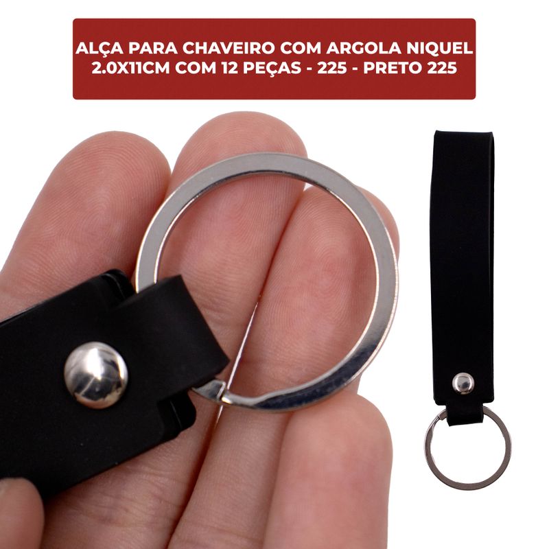 ALCA-PARA-CHAVEIRO-COM-ARGOLA-NIQUEL-20X11CM-COM-12-PECAS---225---PRETO-225