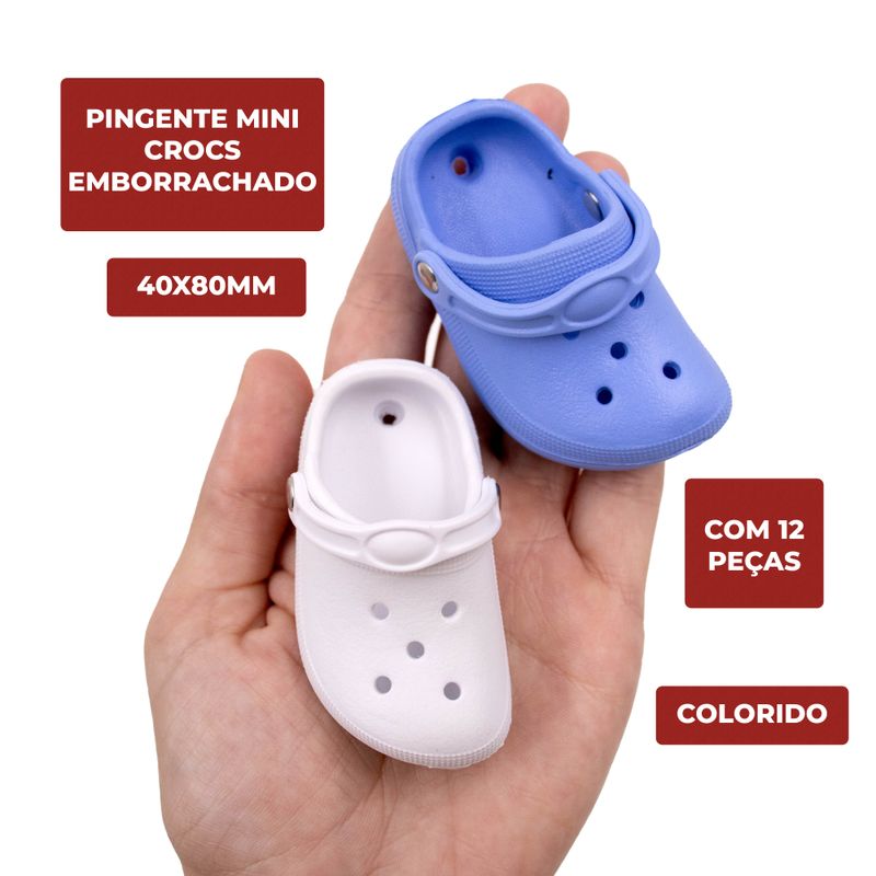 PINGENTE-MNI-CROCS-40X80MM-EMBORRACHADO-COM-12-PECAS---103---COLORIDO