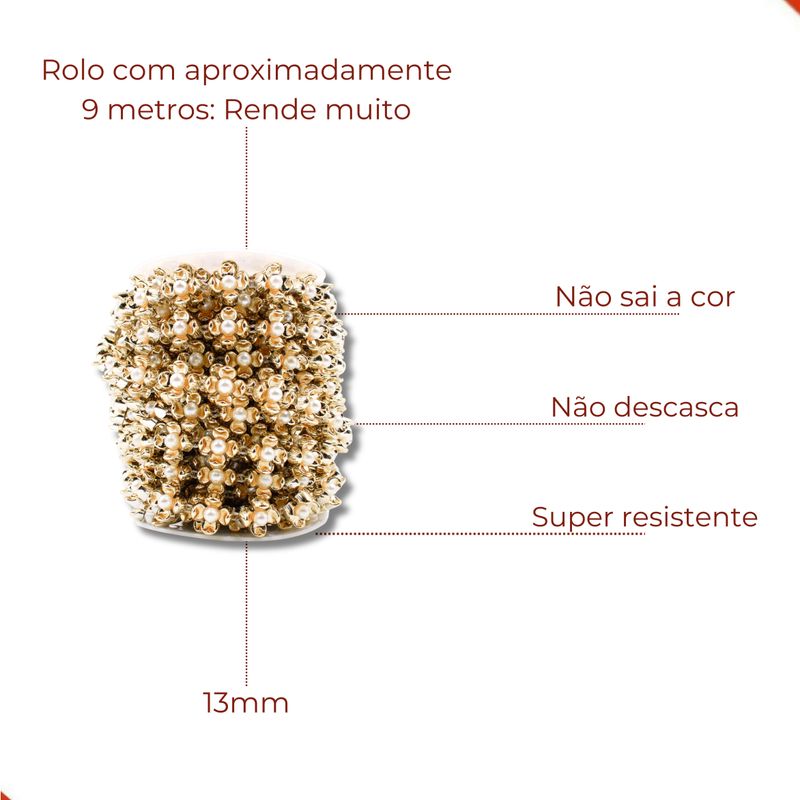 ALJOFRE-FLOR-COM-PEROLA-20MM-EM-ABS-COM-9-METROS---DOURADO