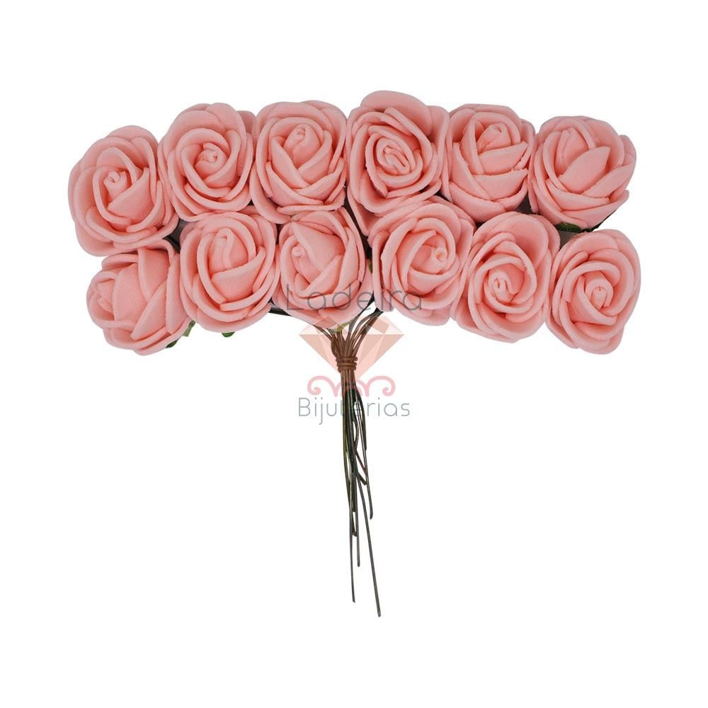 BOUQUET-FLOR-COM-TULE-25MM-EM-EVA-COM-144-PECAS-PE018---ROSA-VELHO