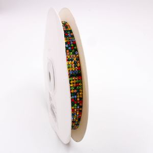 FAIXA DE STRASS 12MM EM VIDRO COM 5 METROS