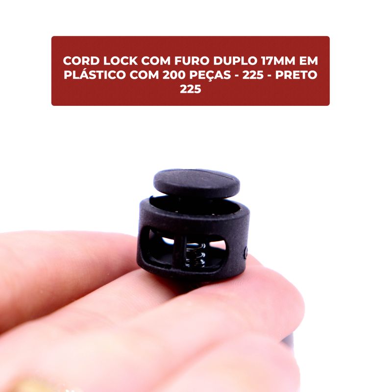 CORD-LOCK-COM-FURO-DUPLO-17MM-EM-PLASTICO-COM-200-PECAS---225---PRETO-225