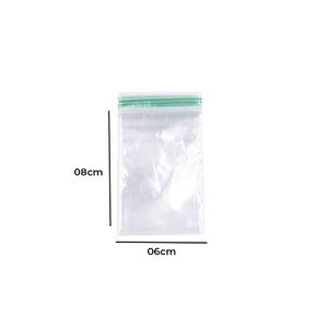 Saco Zip Lock Hermético Nº2 06X8,5Cm Com 100 Unidades