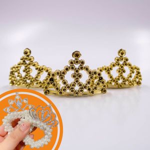 Mini Coroa Princesas 4Cm Em Plástico Com 12 Peças