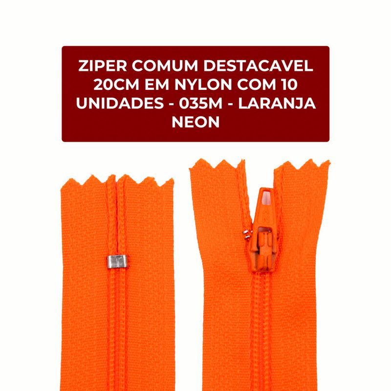 ZIPER-COMUM-20CM-EM-NYLON-COM-10-UNIDADES---035M---LARANJA-NEON