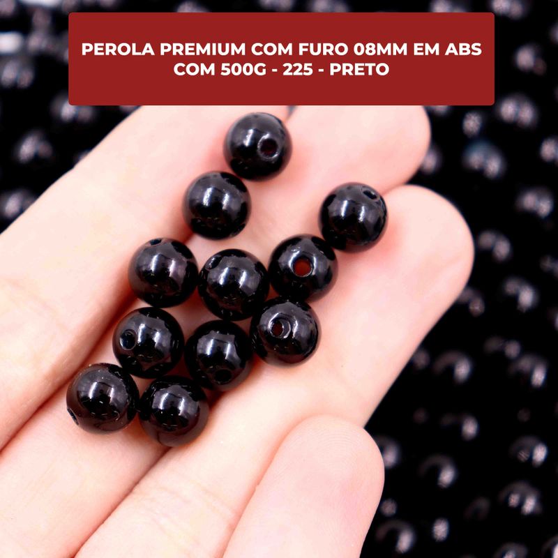 PEROLA-PREMIUM-COM-FURO-08MM-EM-ABS-COM-500G---225---PRETO-225