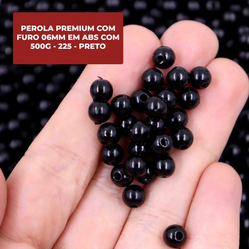 PEROLA-PREMIUM-COM-FURO-06MM-EM-ABS-COM-500G---225---PRETO-225