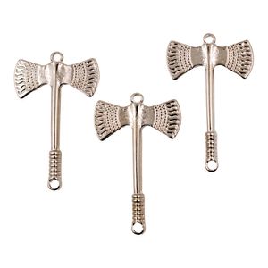 PINGENTE MACHADO DE XANGÔ G 53X33MM EM ZAMAC COM 12 PEÇAS