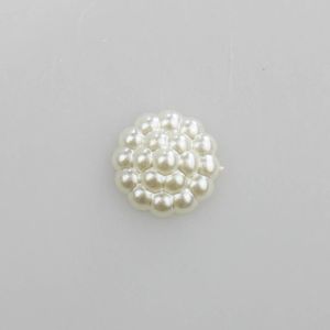 Meia Perola Para Colagem  Flor Craquelada 13Mm Em Abs Com 25Gr