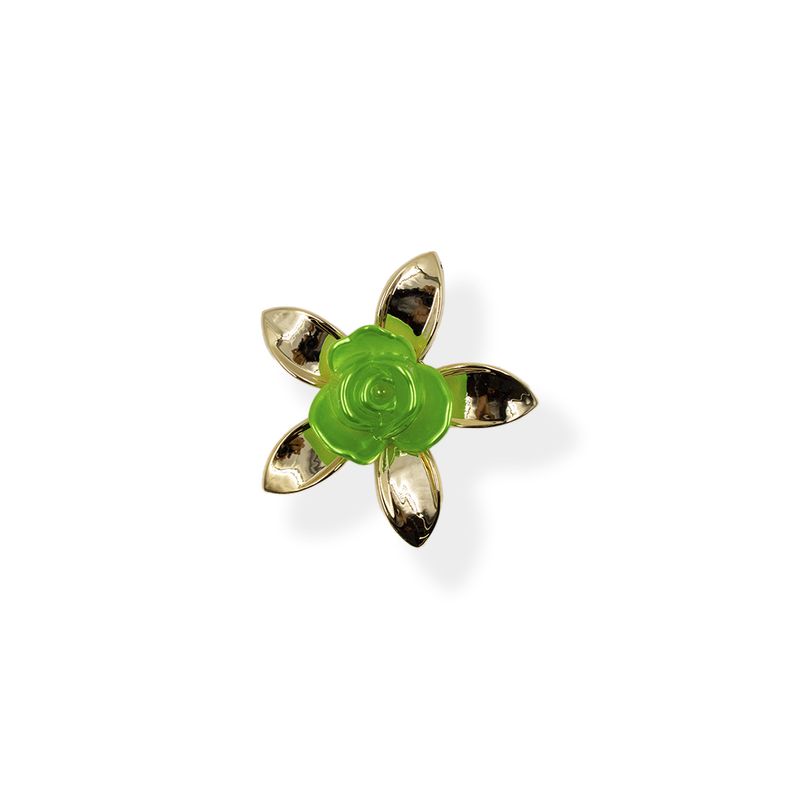 FLOR-COM-PETALAS-FINAS-COM-FURO-NA-BASE-47MM-EM-ACRILICO-COM-10-PECAS-036---VERDE-036