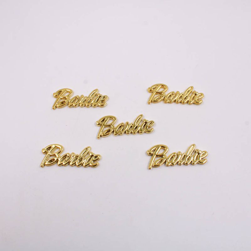 APLIQUE-LOGO-BARBIE-EM-PLASTICO-COM-5-PECAS---DOURADO