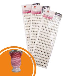 CARTELA ADESIVA DE DE CHATON 08MM EM ACRILICO COM 01 CARTELA