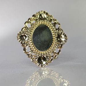 TAG MOLDURA OVAL PONTUDA PARA CHATON 18X25MM EM FERRO COM 20 PEÇAS