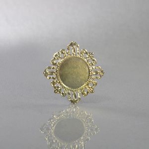 TAG REDONDA PARA CHATON 12MM EM FERRO COM 20 PEÇAS