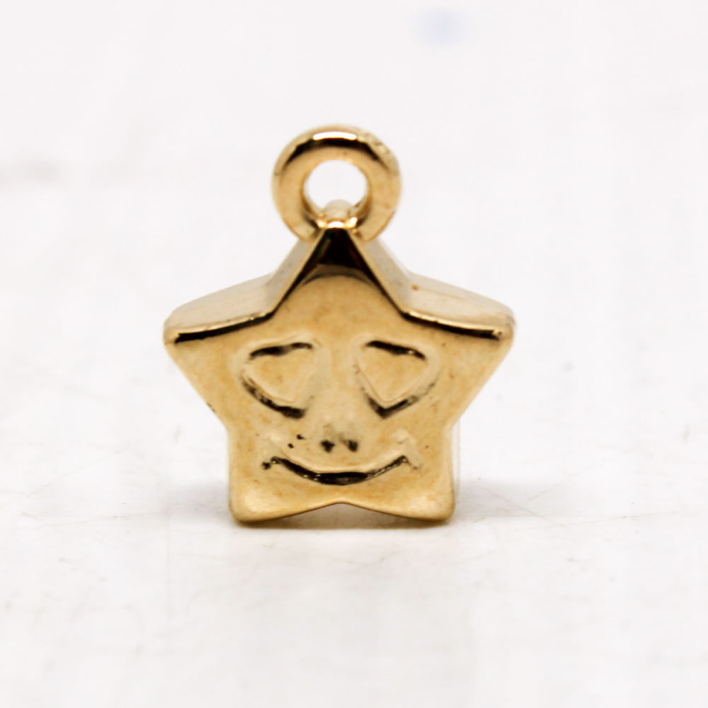 PINGENTE ESTRELA SORRISO 12MM EM ABS COM 25GR