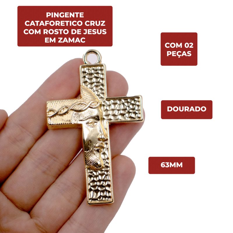 PINGENTE-CATAFORETICO-CRUZ-COM-ROSTO-DE-JESUS-63MM-EM-ZAMAC-COM-02-PECAS---DOURADO