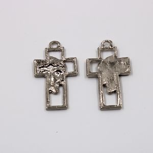 PINGENTE CRUZ ROSTO 19X34MM EM FUNDIÇAO COM 50GR