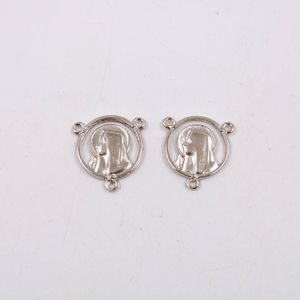 MEDALHA VAZADA MARIA 28MM EM ZAMAC COM 12 PEÇAS