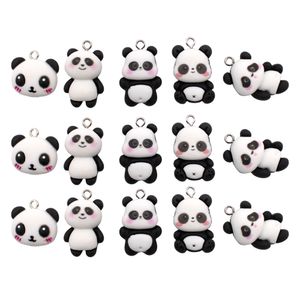 PINGENTE PANDAS 22MM EM RESINA COM 05 PEÇAS