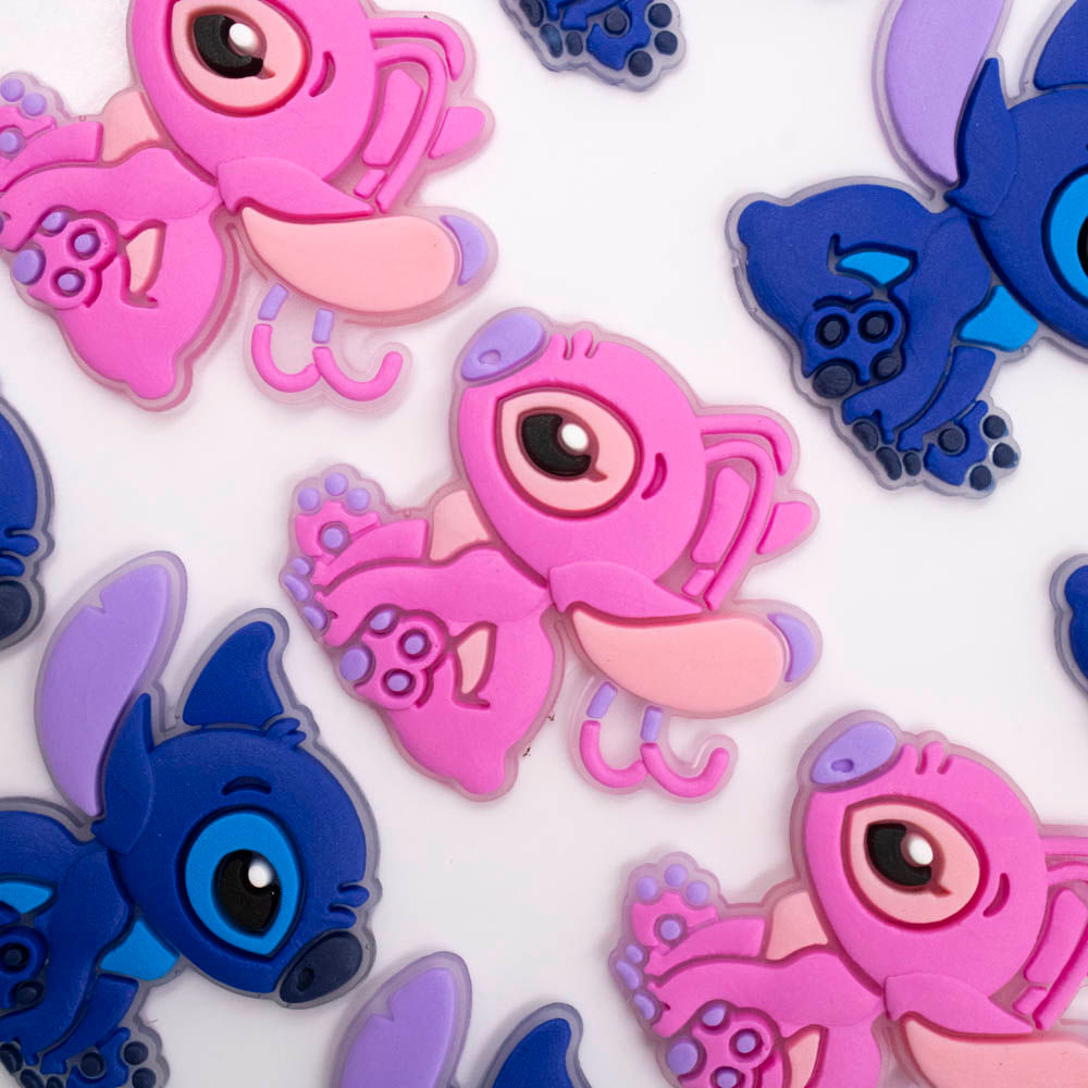 APLIQUE STITCH E ANGEL 35MM EMBORRACHADO COM 05 PEÇAS