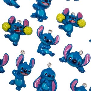 PINGENTE STITCH VARIADO EM RESINA COM 10 PEÇAS