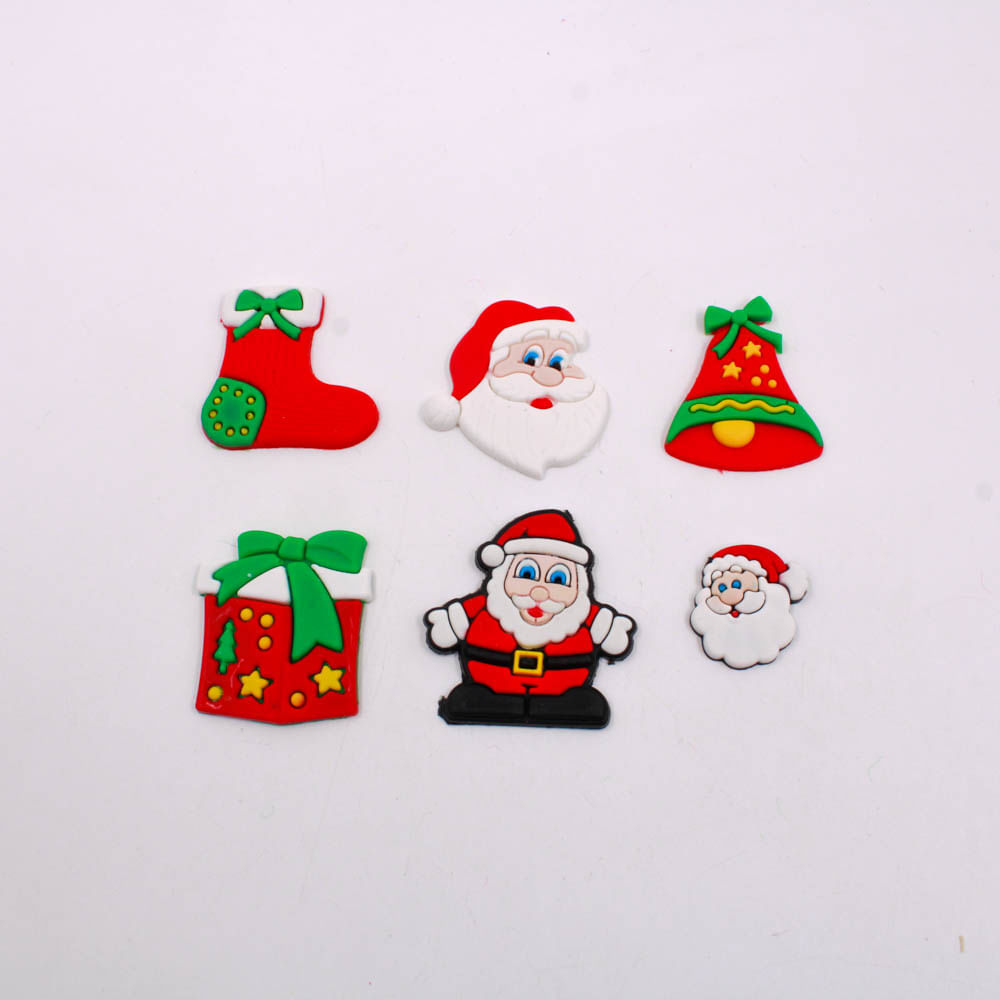 APLIQUE KIT NATAL 30MM EMBORRACHADO COM 05 PEÇAS