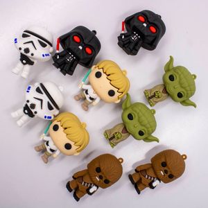 PINGENTES PERSONAGENS STAR WARS 70MM EMBORRACHADO COM 05 PEÇAS