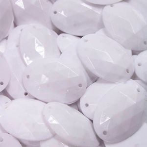 CHATON PARA COSTURA OVAL SEXTAVADO 18X25MM EM ACRILICO COM 50GR
