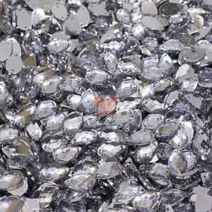 CHATON PARA COSTURA GOTA SEXTAVADA 8X13MM EM ACRILICO COM 50GR