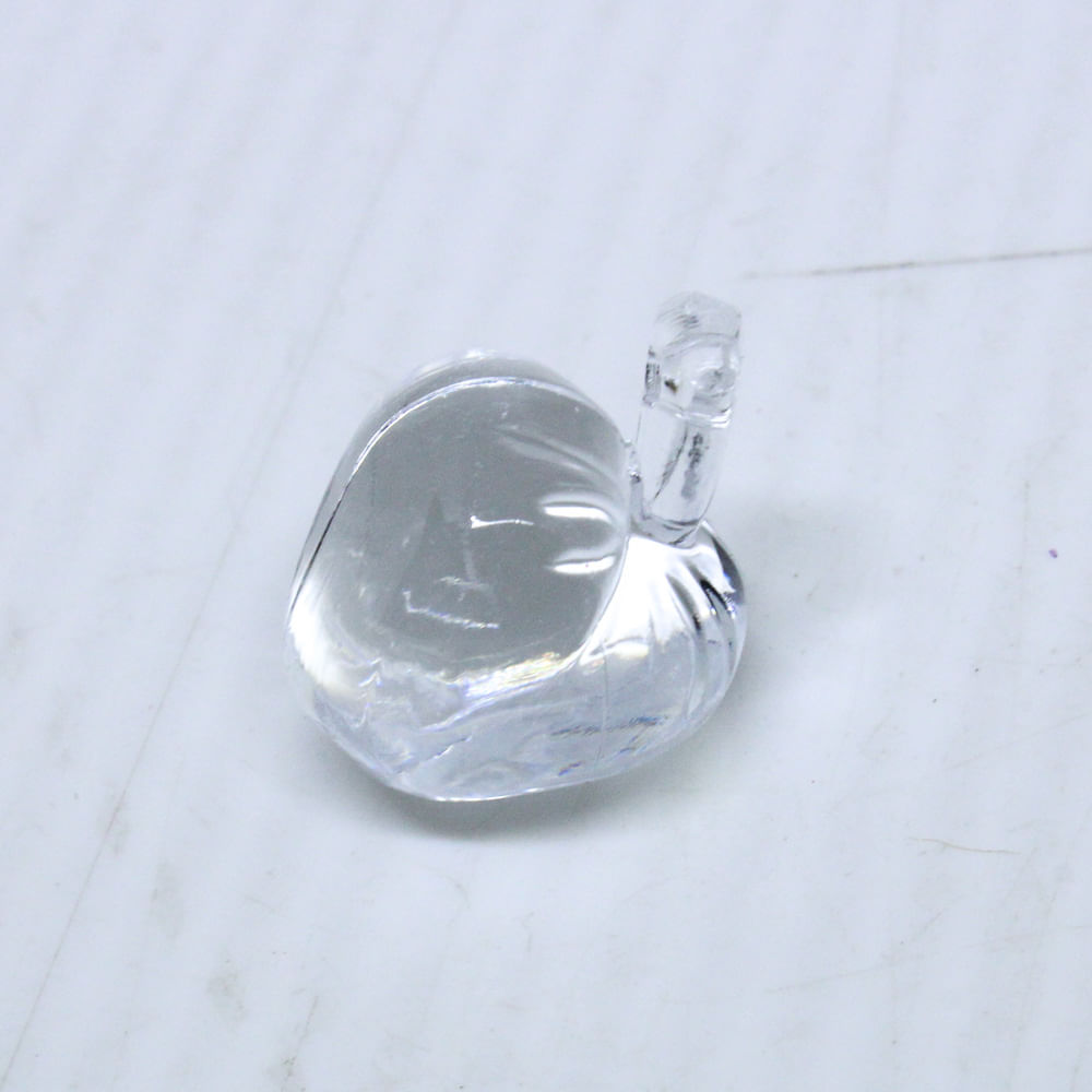 PINGENTE-MACA-18X14MM-EM-ACRILICO-COM-50G---CRISTAL-TRANSPARENTE