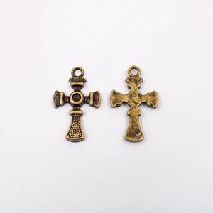 PINGENTE CRUZ TRABALHADA 43X21MM EM ZAMAC COM 12 PEÇAS