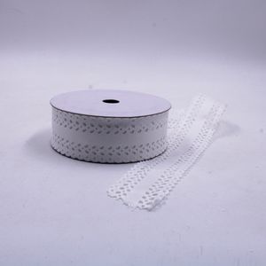 FITA GORGURÃO RENDA 35MM EM POLIESTER COM 02 METROS