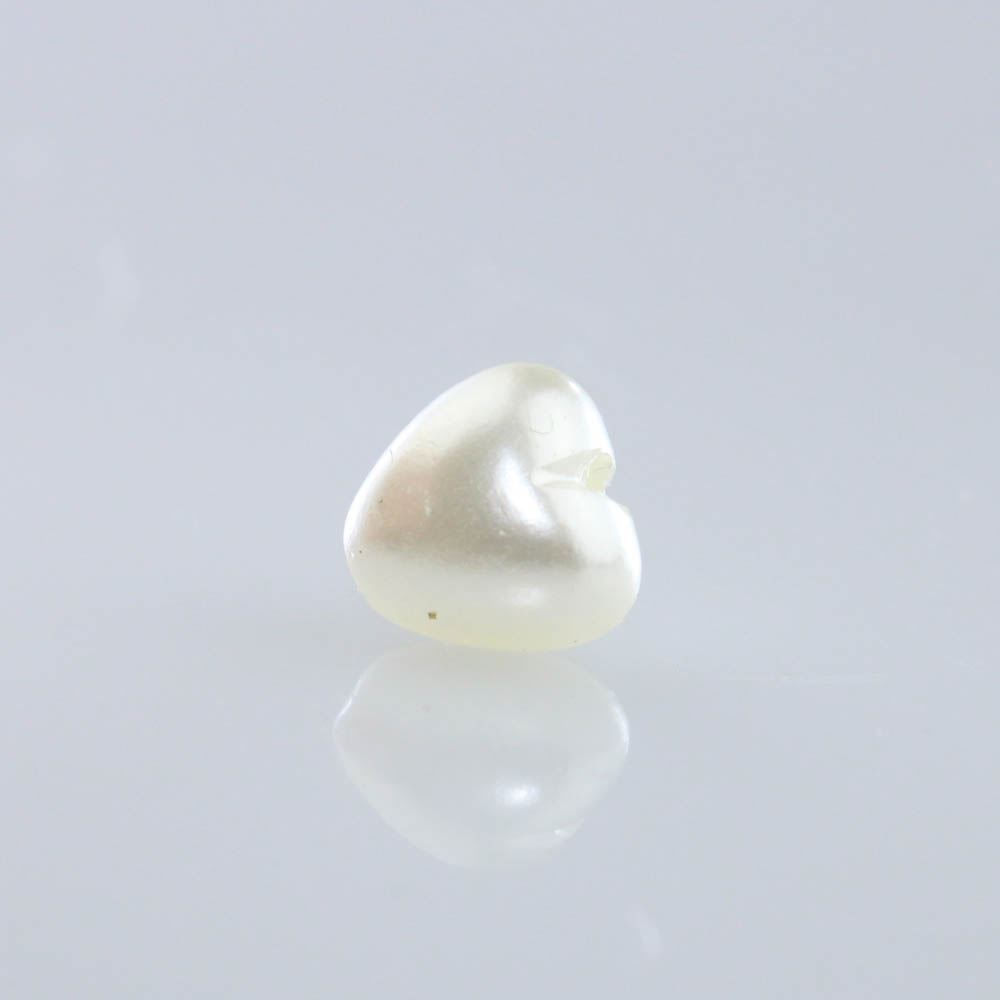 Perola Coraçao Passante 8X8mm Em Abs Com 50G