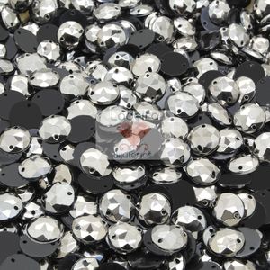 CHATON PARA COSTURA REDONDO SEXTAVADO 10MM EM ACRILICO COM 200 PEÇAS